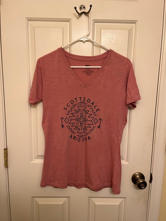 MV Sport Tops - Scottsdale Arizona V-Neck MV Sport Casual Vacation Brownish Orange T-Shirt
